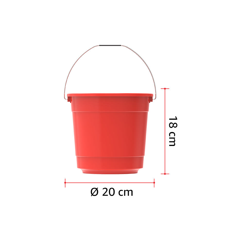 3L Round Plastic Bucket with cover
