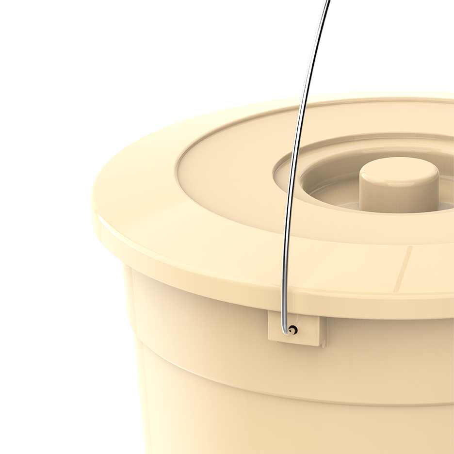 3L Round Plastic Bucket with cover