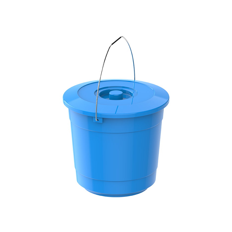 3L Round Plastic Bucket with Steel Handle