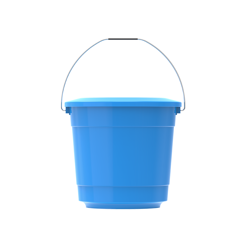 3L Round Plastic Bucket with Steel Handle