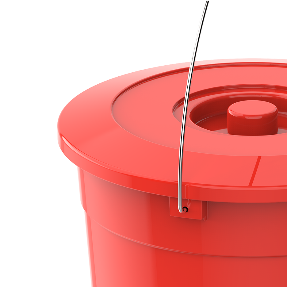 3L Round Plastic Bucket with cover