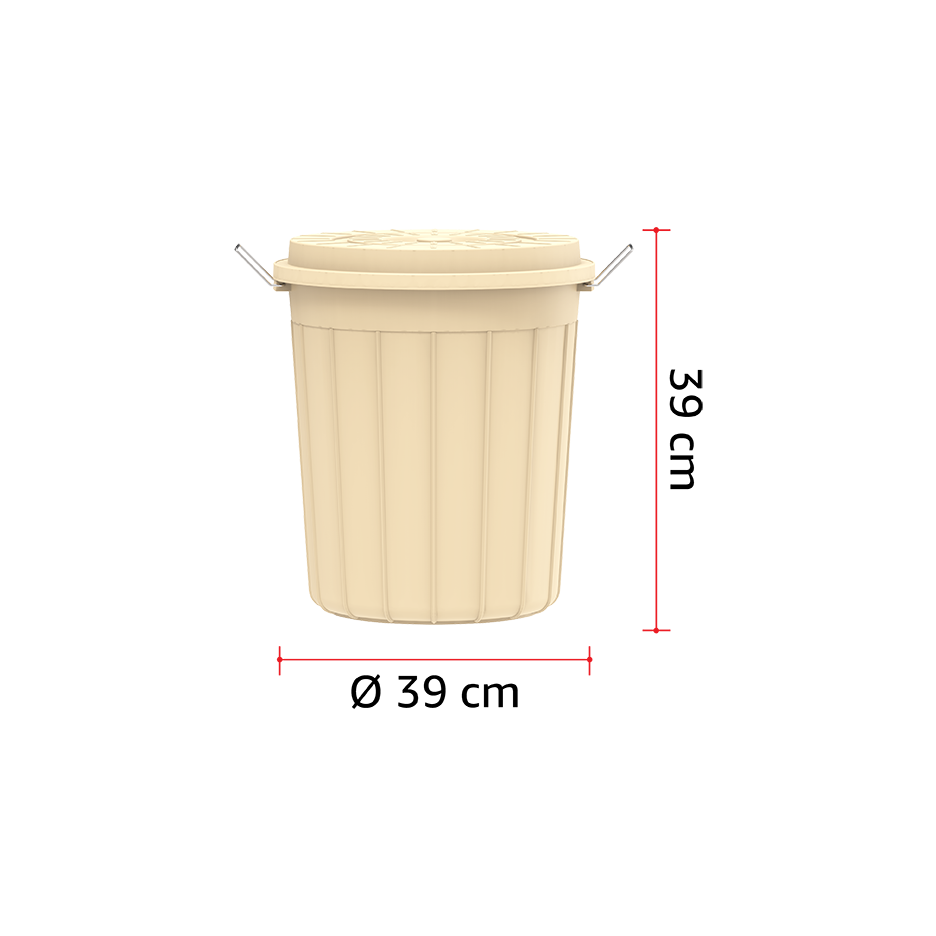 30L Round Plastic Drums with Lid