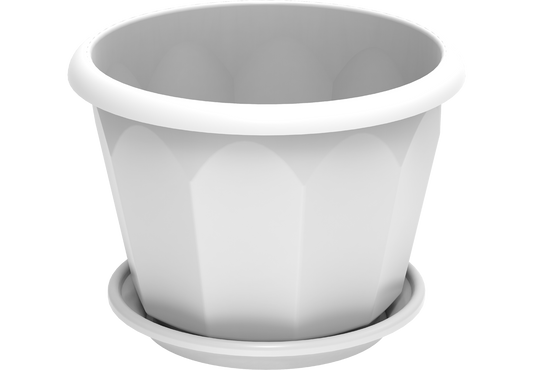 10" Hexagonal Flowerpot with Tray