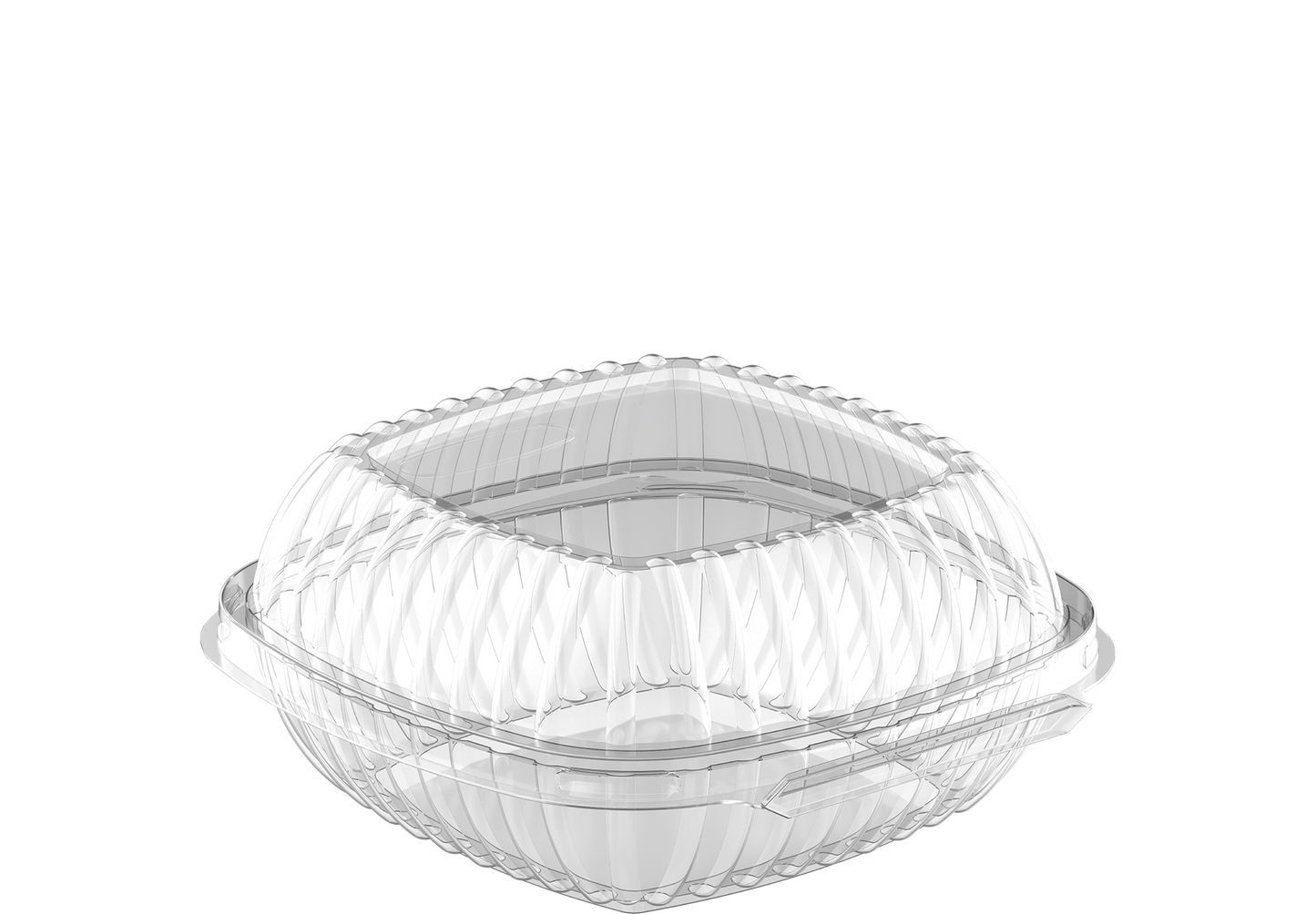 علبة برغر بلاستيك وسط 500حبة/كرتون