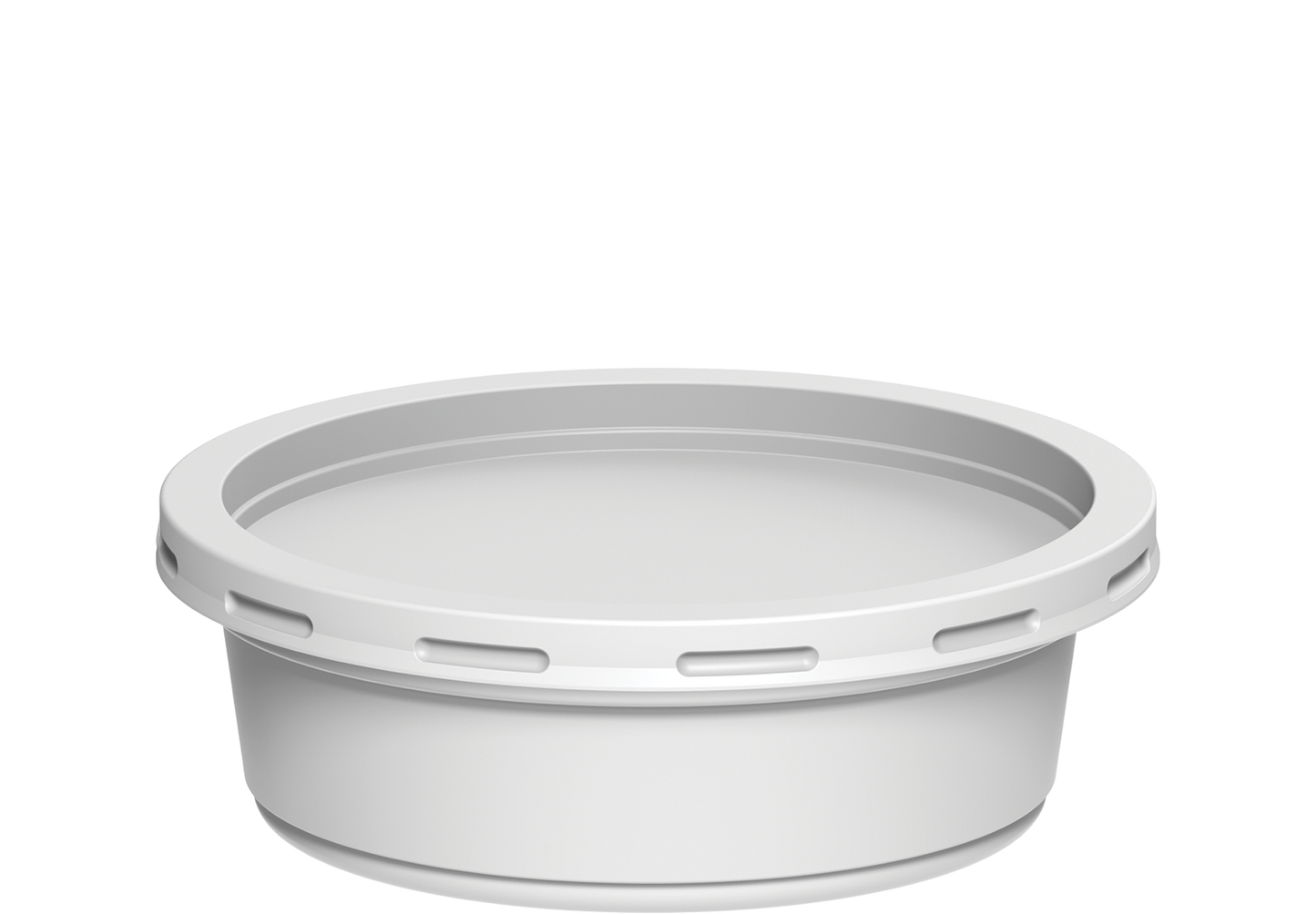 200 ml Carton of 1000 Plastic White Catering Containers with White Lids