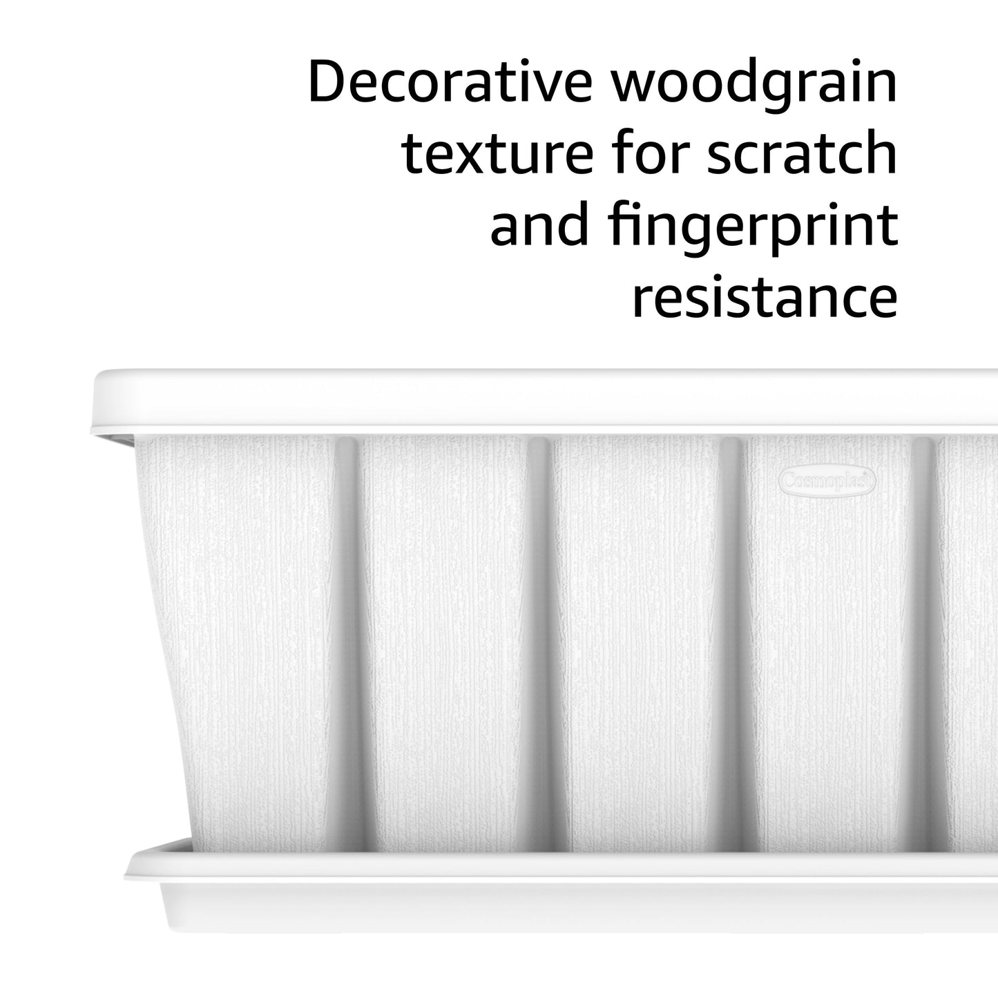 36" Cedargrain Rectangular Planter with Tray