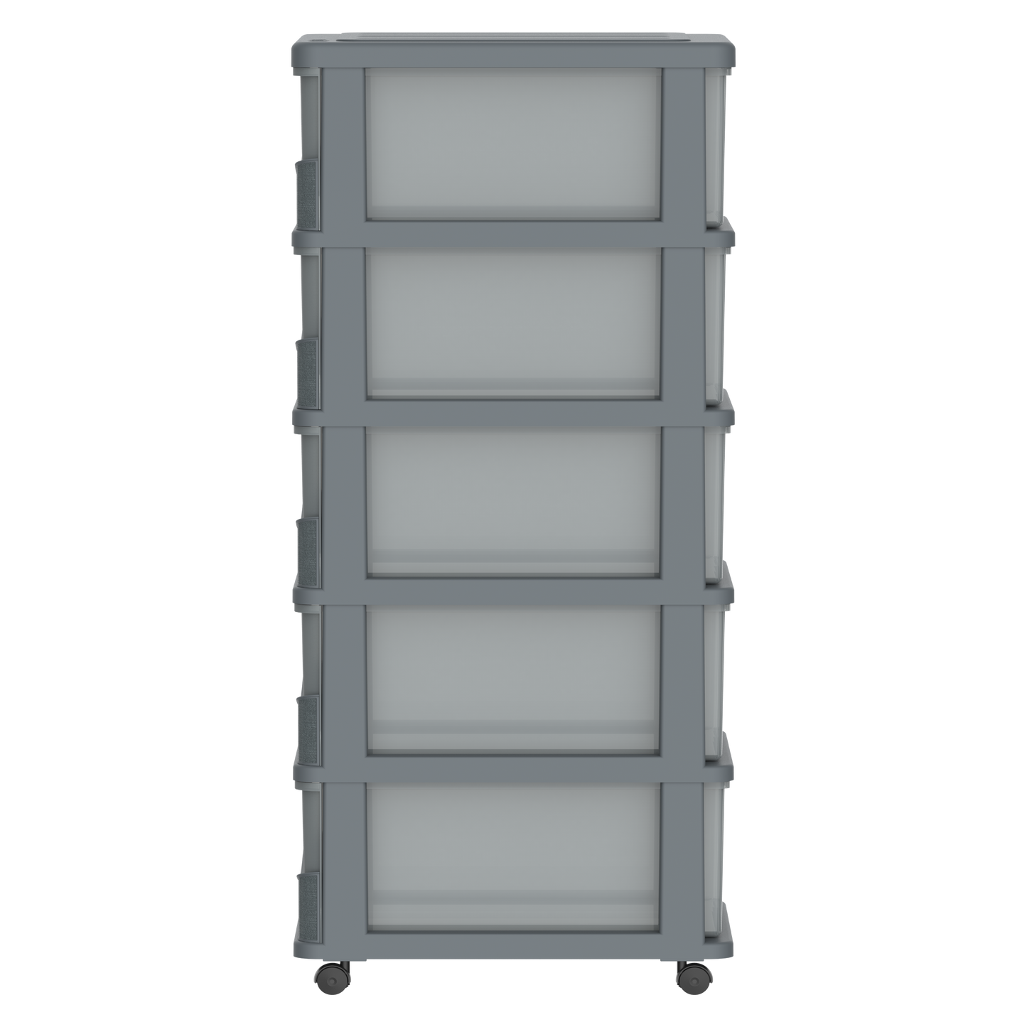 Cedargrain 5 Tiers Storage Cabinet with Drawers & Wheels