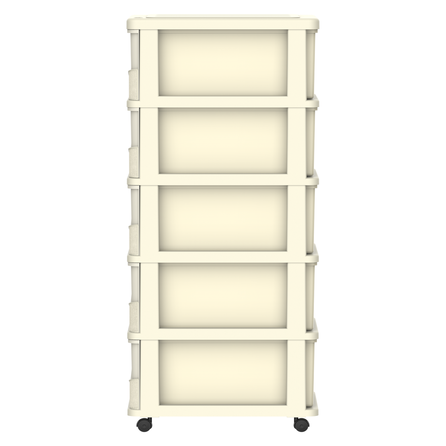 Cedargrain 5 Tiers Storage Cabinet with Drawers & Wheels