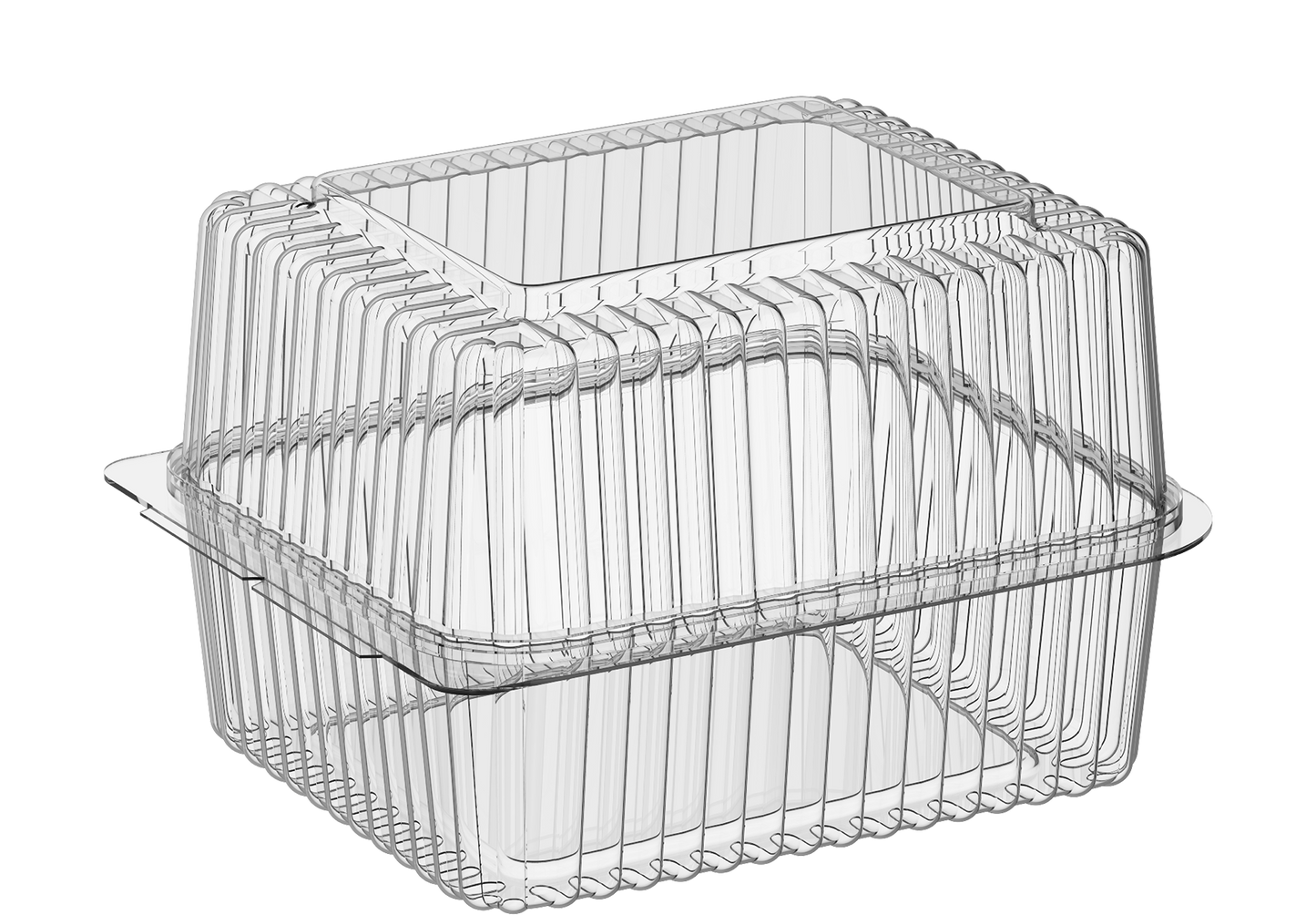 71 oz Carton of 125 Hinged Dome Plastic Containers