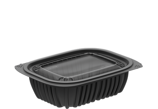 16 oz Carton of 250 Black General Purpose Containers with Lids