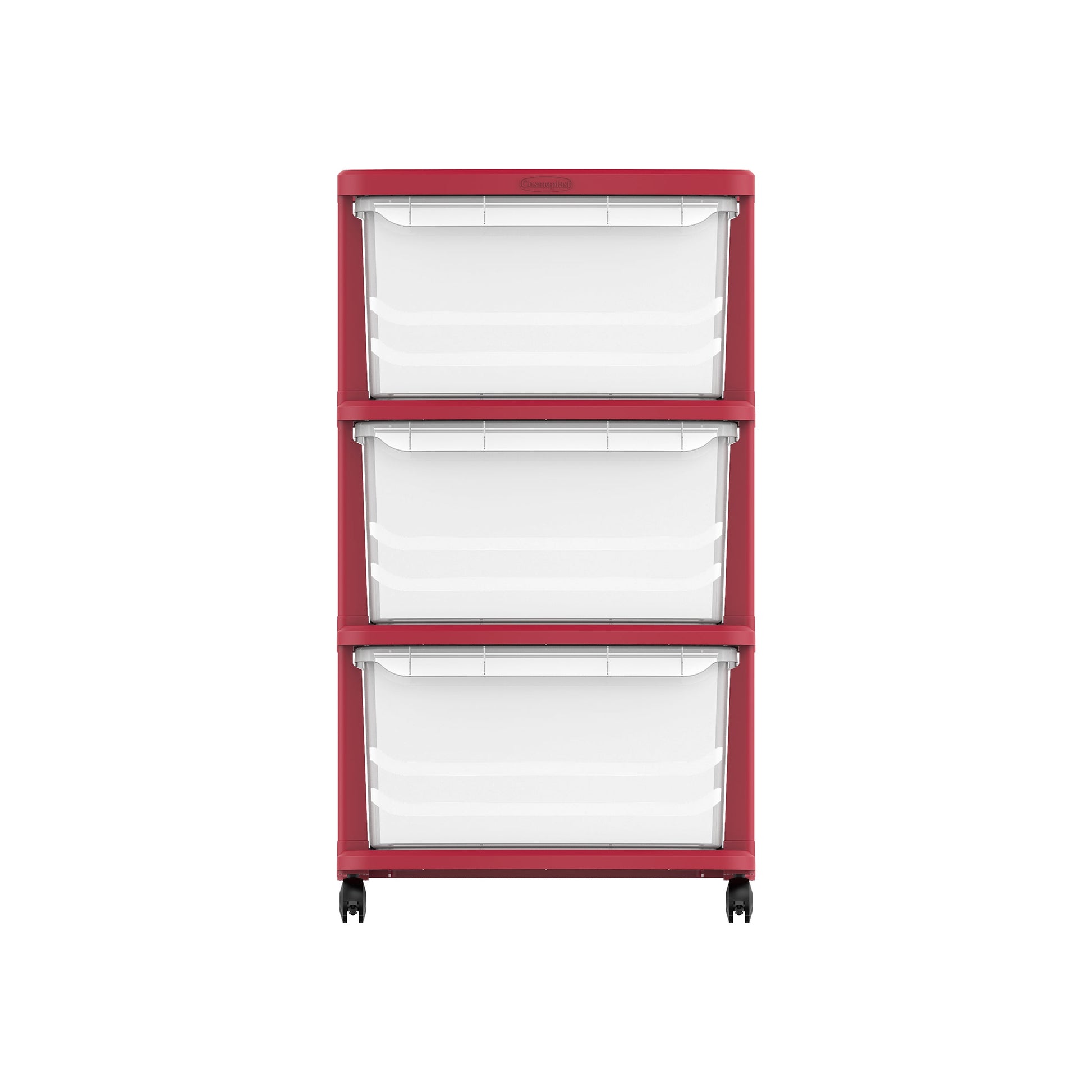 3 Tiers Multipurpose Storage Cabinet with Wheels