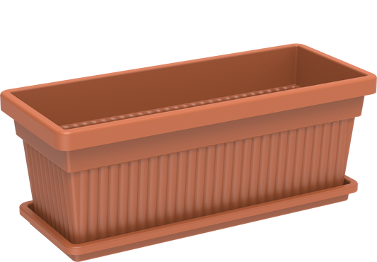 24" Rectangular Planter with Tray