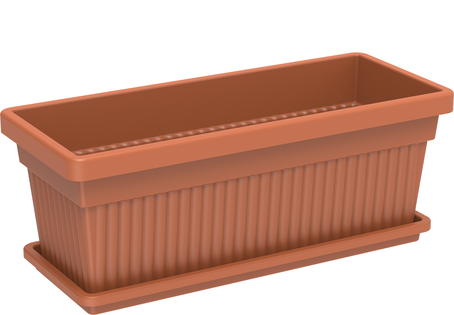 30" Rectangular Planter with Tray