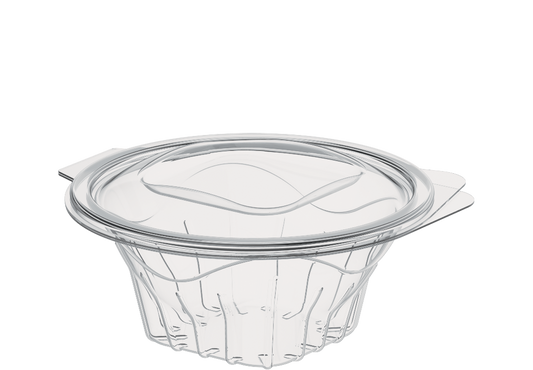 32 oz Carton of 200 Salad Containers with Hinged Lids