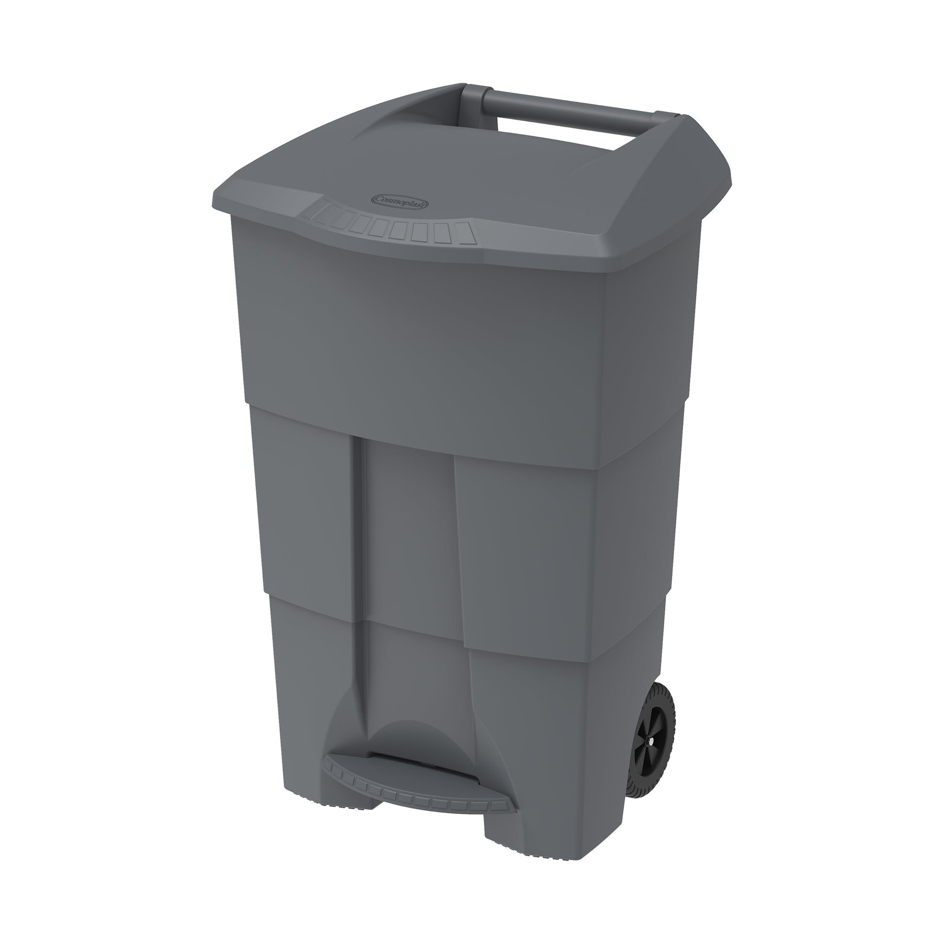 100L Step on Waste Bin with Pedal & Wheels- Cosmoplast KSA