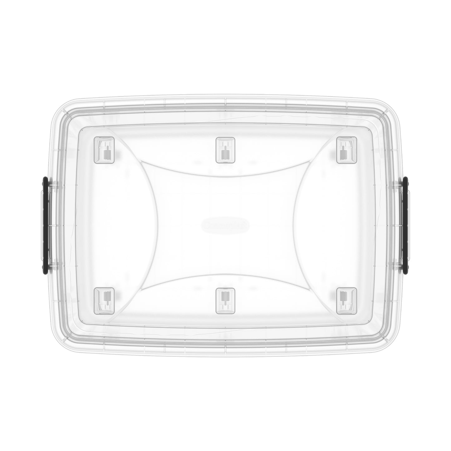 132L Clear Plastic Storage Box with Wheels & Lockable Lid صندوق تخزين مع عجلات 132 لتر
