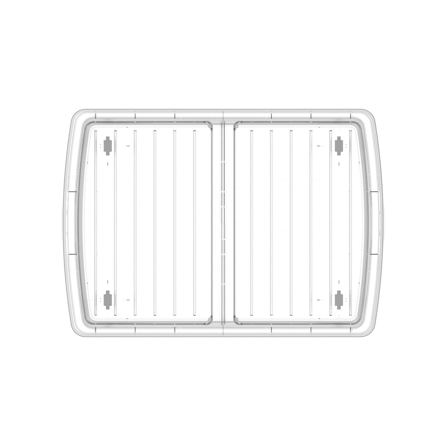 45L Clear Plastic Underbed Storage Box with Wheels & Lockable Lid