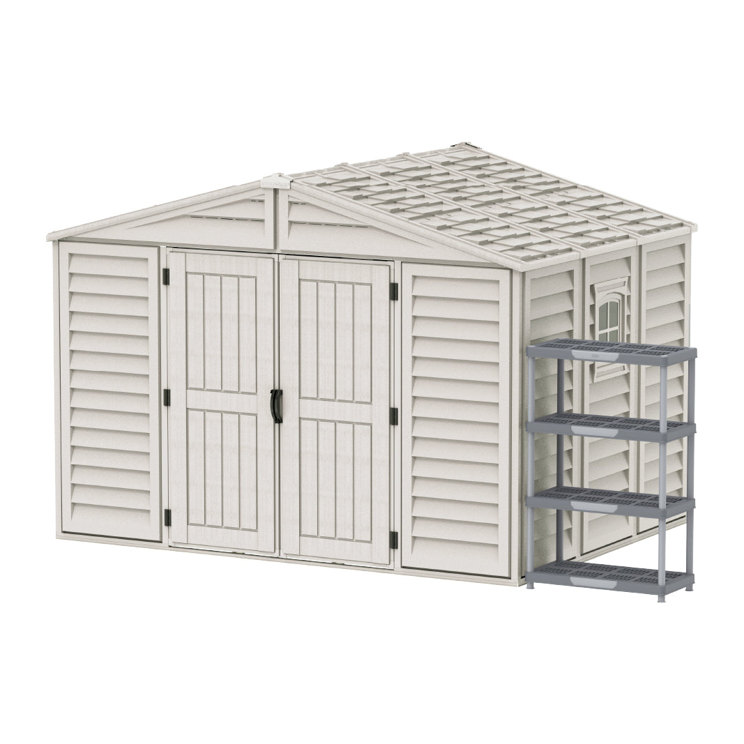 Outdoor & Garden Walk-in Shed 10.5x8ft- Cosmoplast KSA