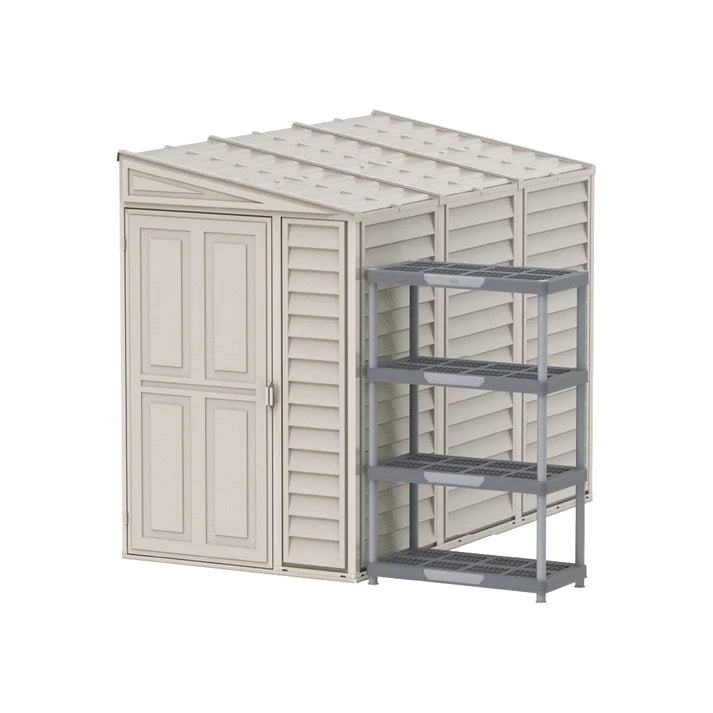 4 Ft Storage Racks Walk-in Outdoor Storage Shed 4x8ft- Cosmoplast KSA