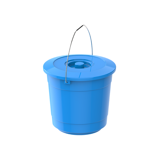 3L Round Plastic Bucket with Steel Handle