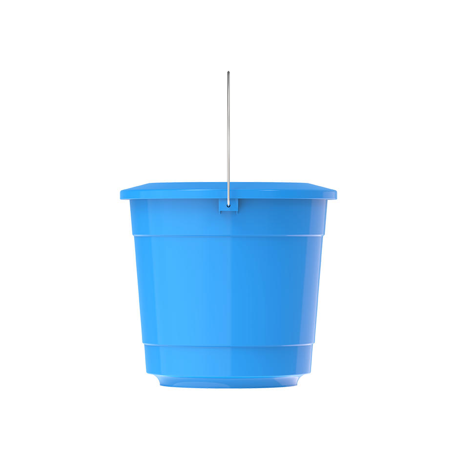 3L Round Plastic Bucket with Steel Handle