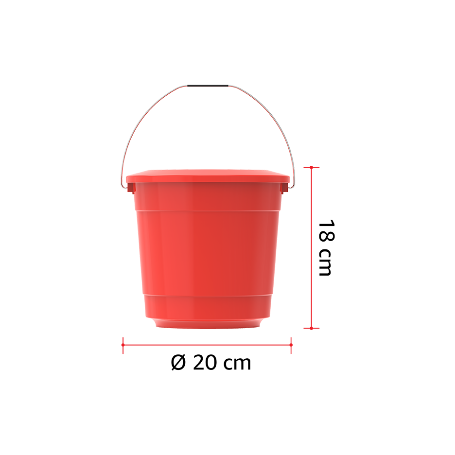3L Round Plastic Bucket with cover
