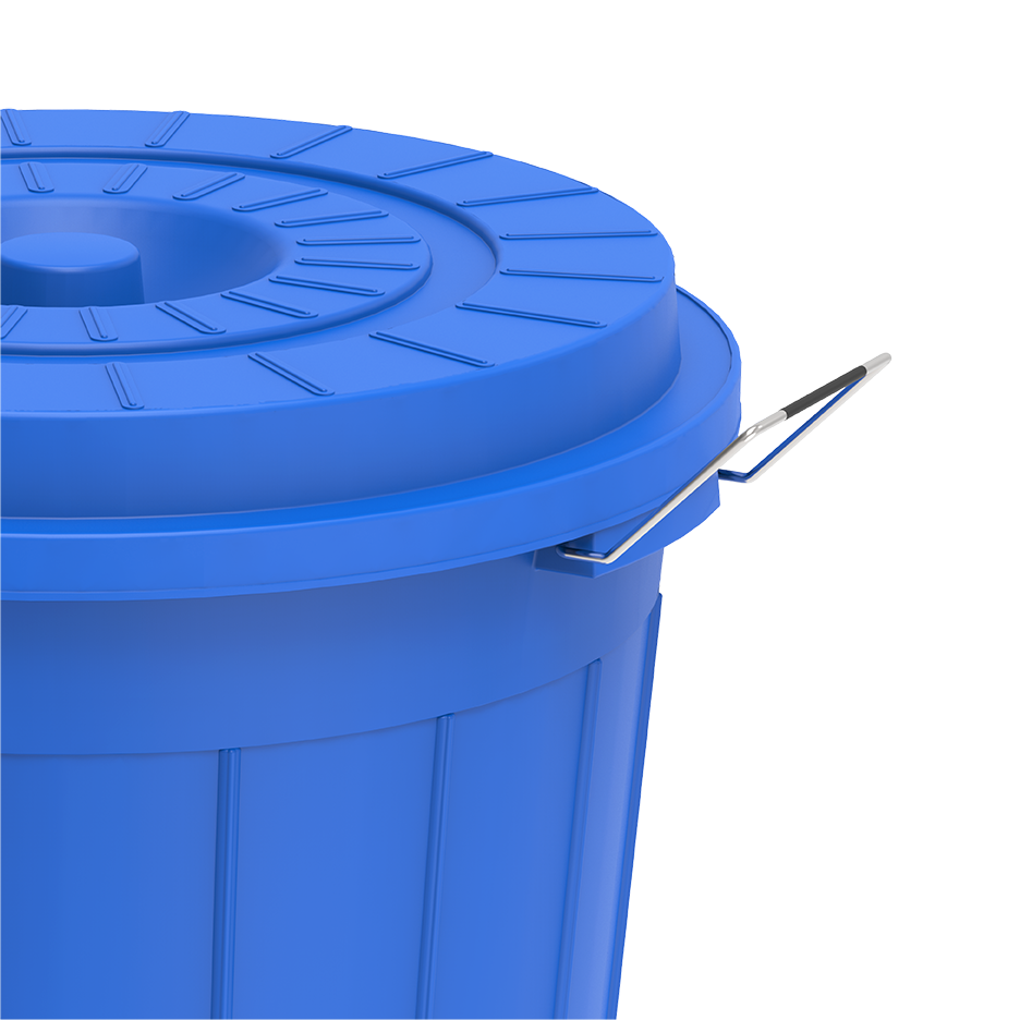 70L Round Plastic Drums with Lid