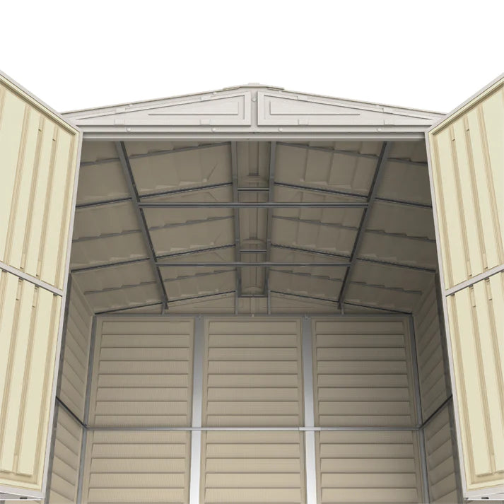 DuraMate 8x8ft 239.7 x 241.8 x 187.5 cm Resin Storage Shed with FREE Shelving Rack 4