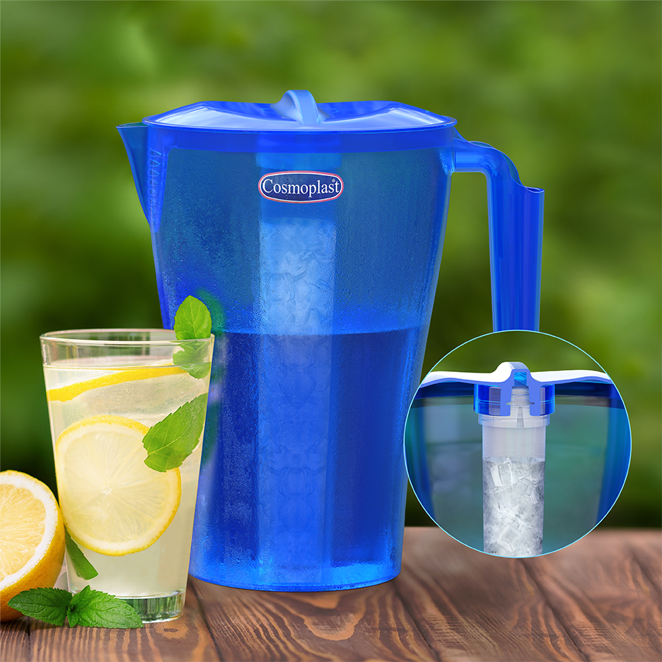 Plastic Water Jug with Ice Holder