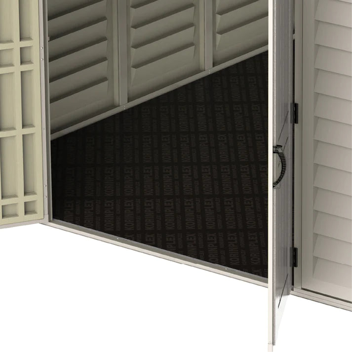 WoodBridge 10.5x13ft 324.8 x 405 x 233.2 cm Resin Garden Storage Shed with FREE Shelving Rack 4