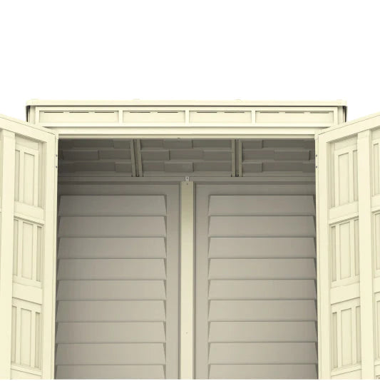 YardMate Pent PLUS 5x3 ft + Shelving Rack 4 Free + 2x 55L Storage Box FREE