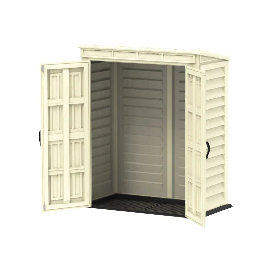 YardMate Pent PLUS 5x3 ft + Shelving Rack 4 Free + 2x 55L Storage Box FREE