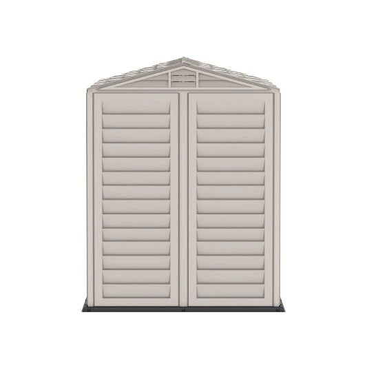 YardMate PLUS 5x8ft 250 x 161 x 210 cm Resin Garden Storage Shed with Shelving Rack 4