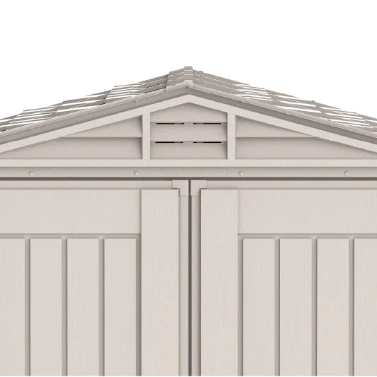 YardMate PLUS 5x8ft 250 x 161 x 210 cm Resin Garden Storage Shed with Shelving Rack 4