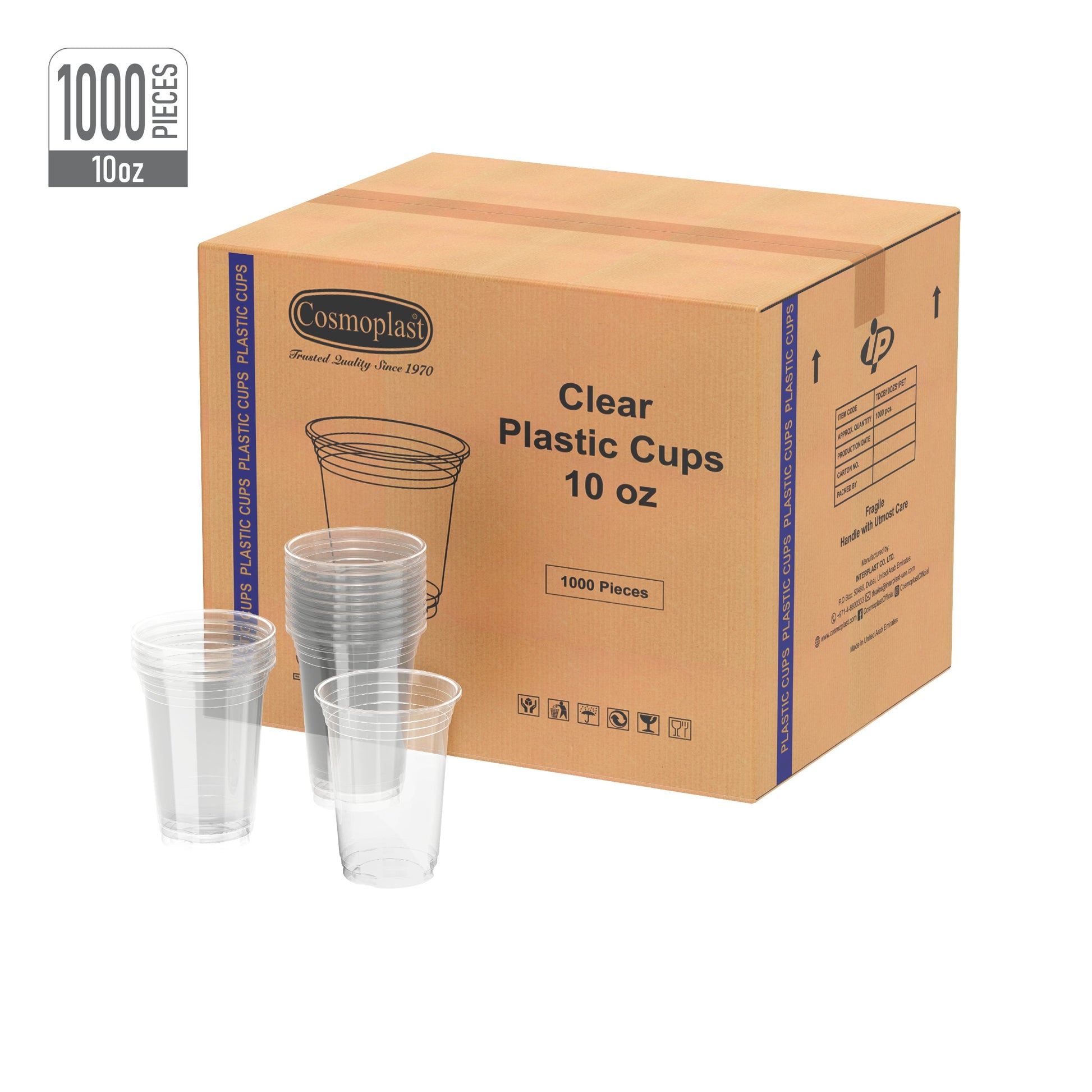 10 oz Clear Plastic Cups Wholesale