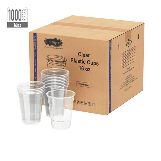 16 oz Clear Plastic Cups Carton of 1000