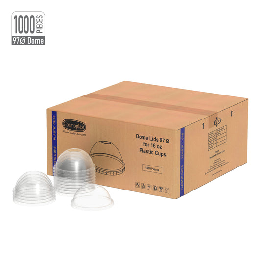 غطاء قبة 97mm لـ كوب بلاستيك شفاف 16 اونصة 1000 حبة/كرتون