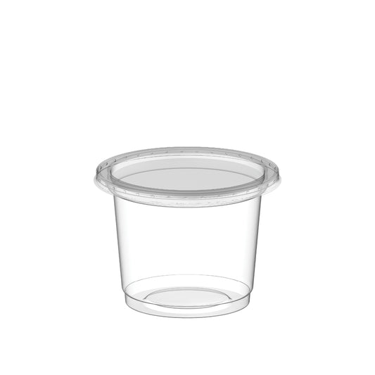 1 oz Carton of 2000 Clear Sauce Cups with Clear Lid