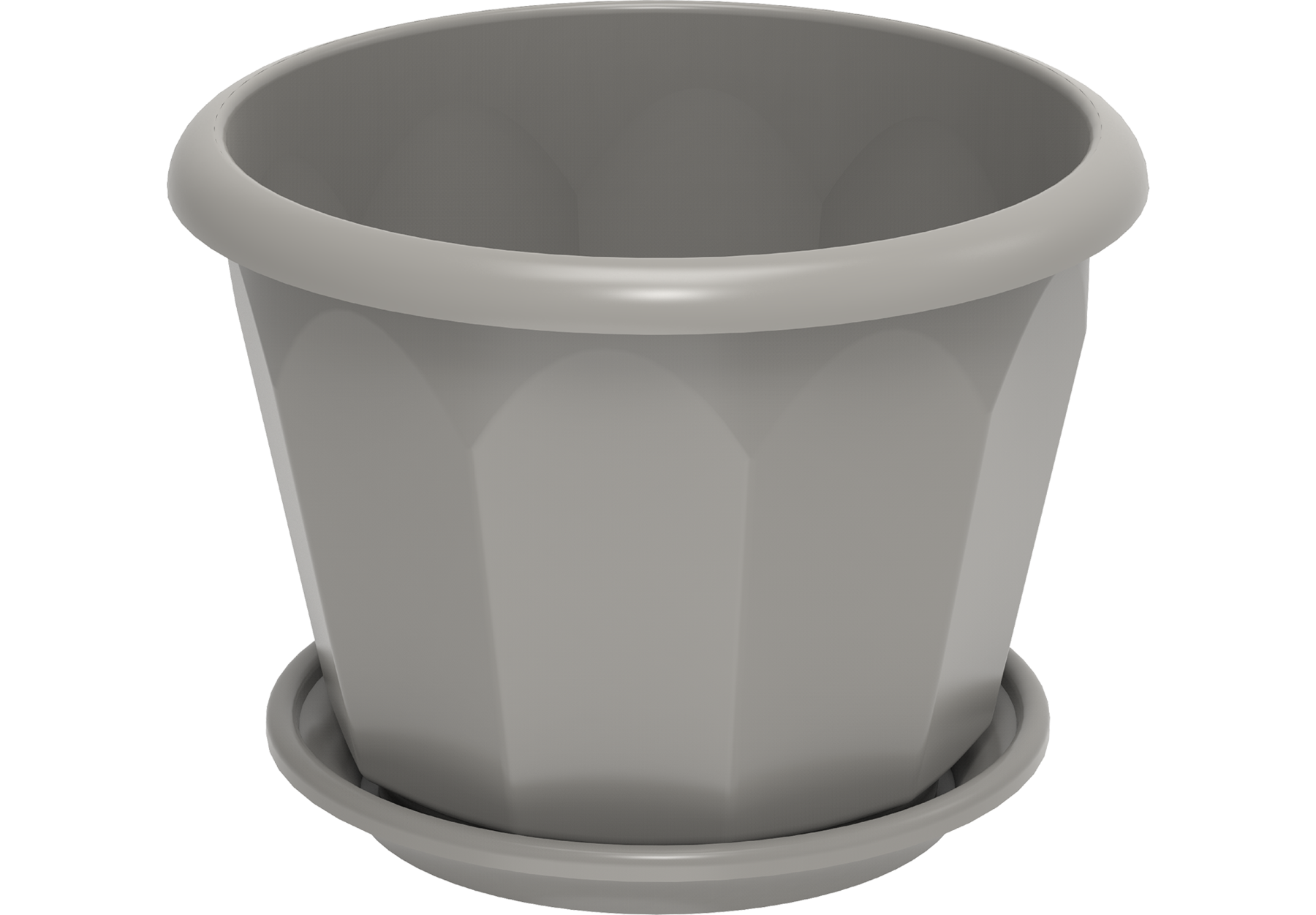 10" Hexagonal Flowerpot with Tray