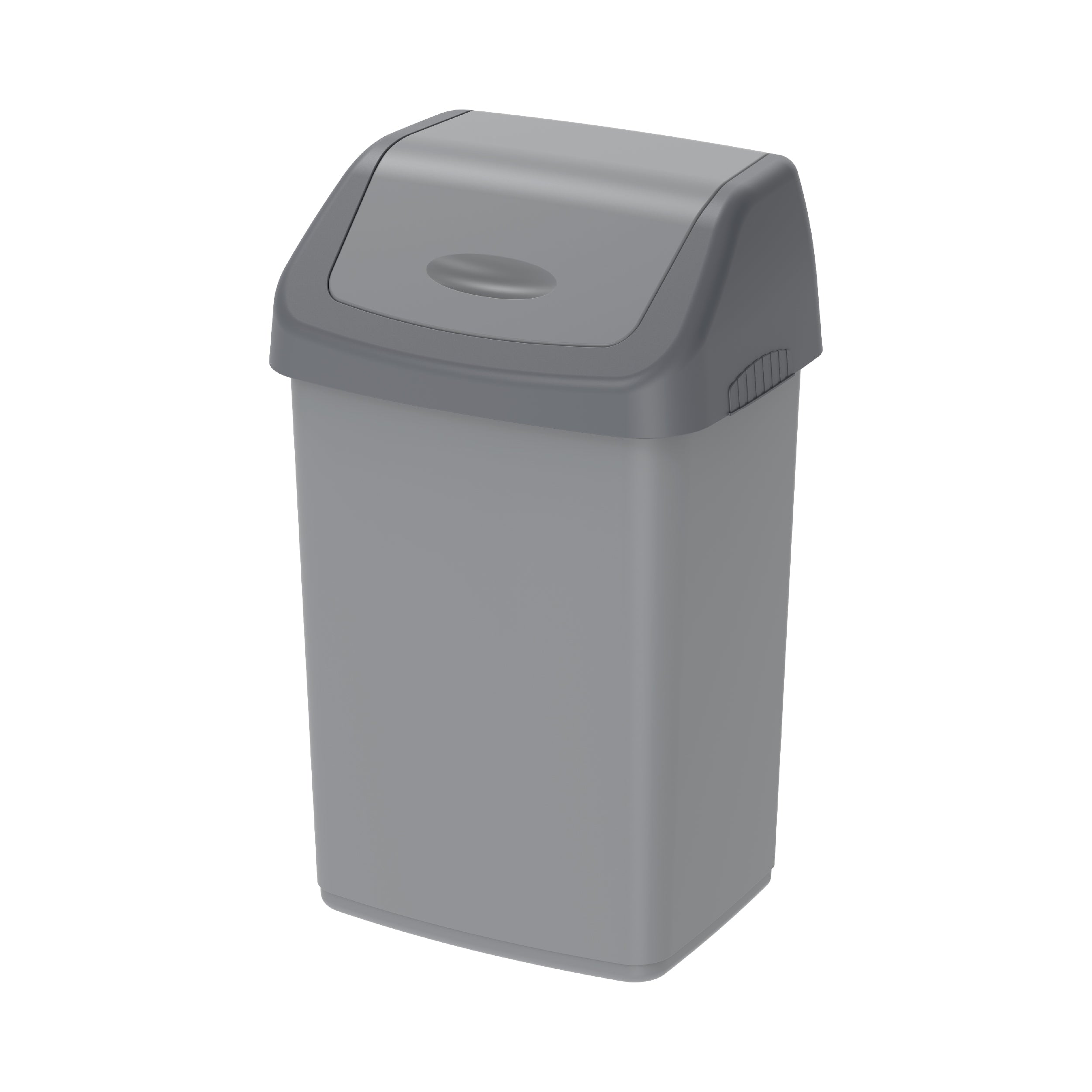 46L Flip-top Waste Bin with Swing Lid