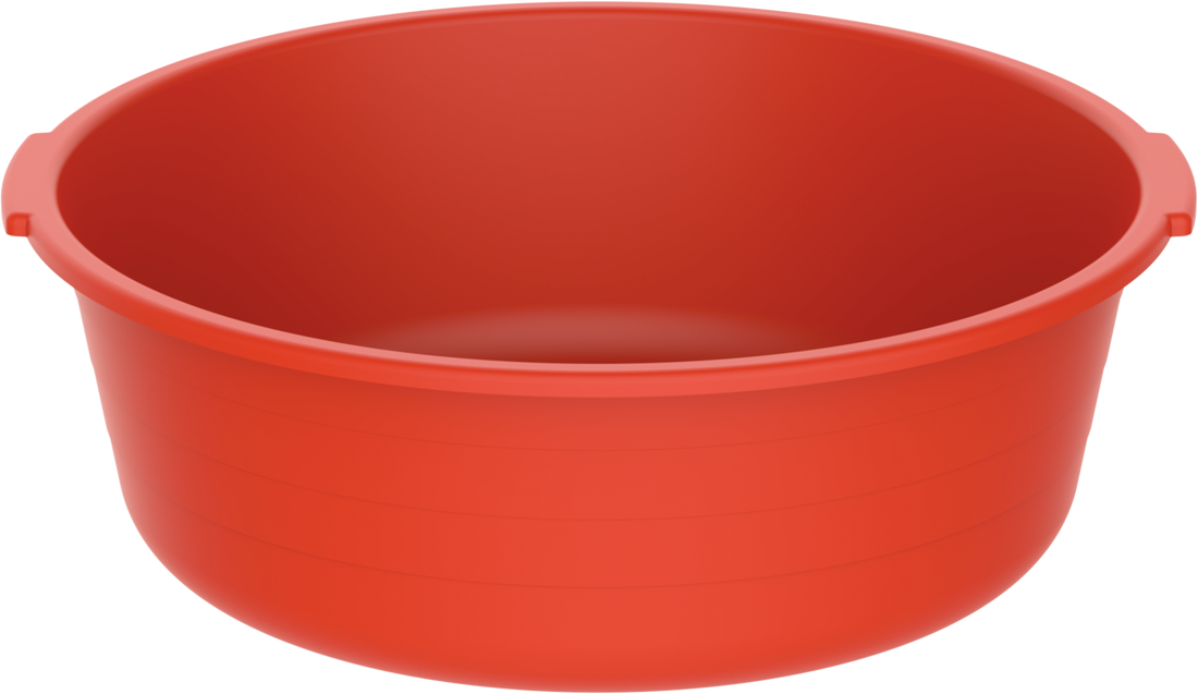 12" Round Plastic Basin Tub 6L