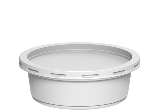 كرتونة 225 مل بها 1000 وعاء بلاستيك أبيض للأطعمة ذات الأغطية البيضاء