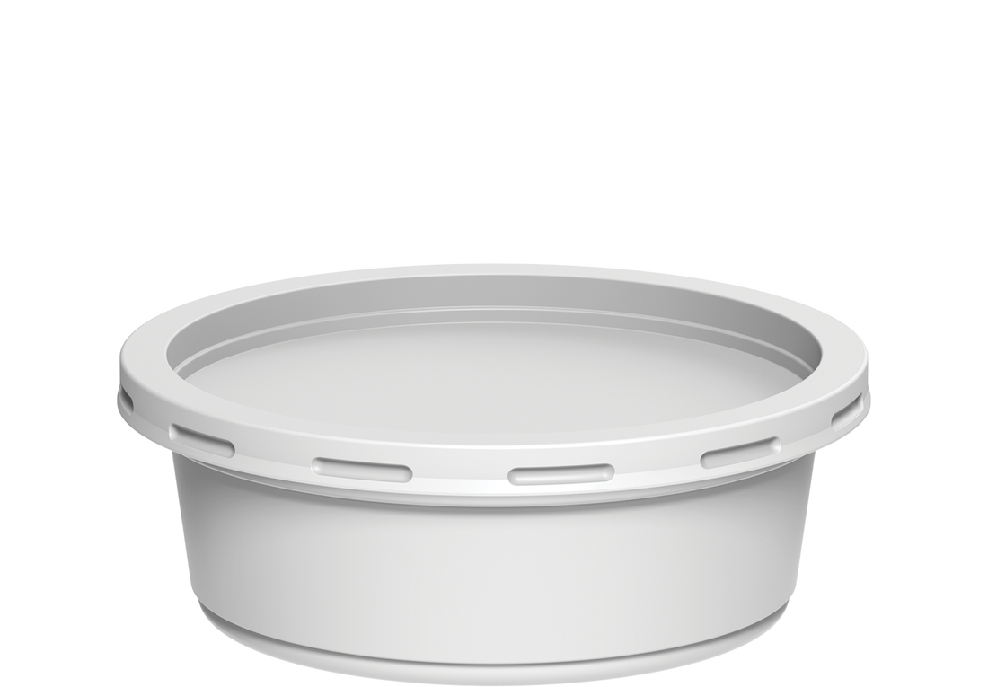 225 ml Carton of 1000 Plastic White Catering Containers with White Lids