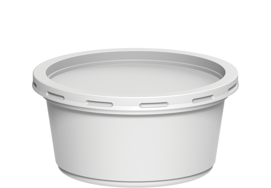 350 ml Carton of 1000 Plastic White Catering Containers with White Lids