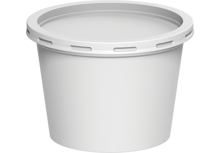 500 ml Carton of 1000 Plastic White Catering Containers with White Lids