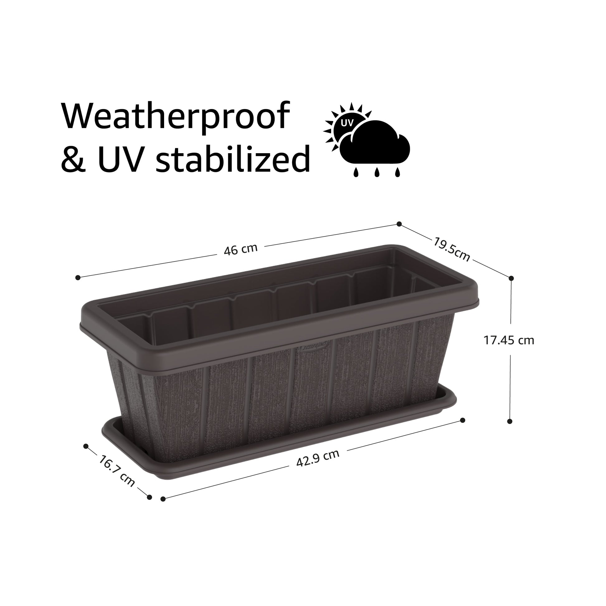 Rectangular Planter with Tray