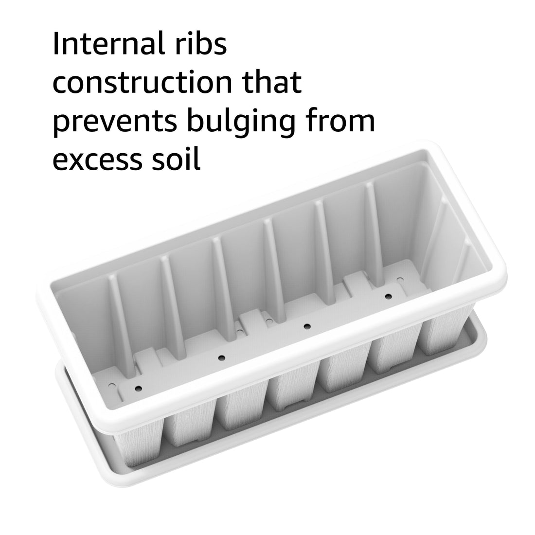 24" Cedargrain Rectangular Planter with Tray