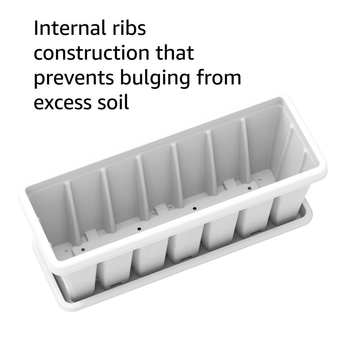 30" Cedargrain Rectangular Planter with Tray