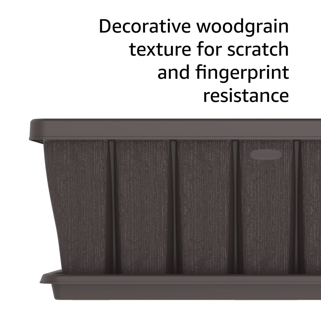 36" Cedargrain Rectangular Planter with Tray