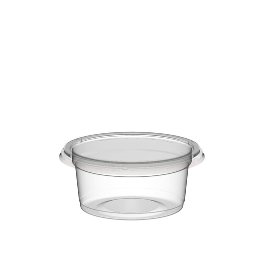 150 ml Carton of 1000 Plastic Clear Catering Containers with Clear Lids